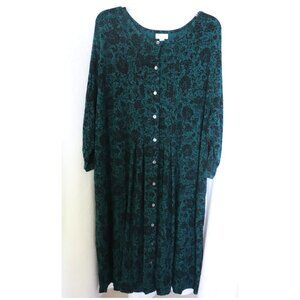 J. Jill floral button front knit dress, 4X